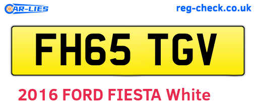 FH65TGV are the vehicle registration plates.