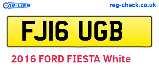 FJ16UGB are the vehicle registration plates.