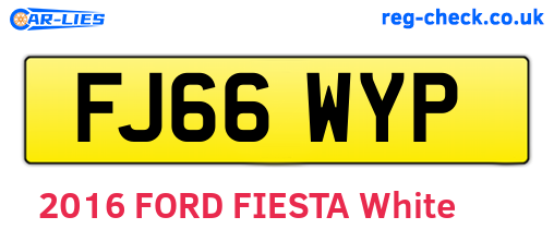 FJ66WYP are the vehicle registration plates.