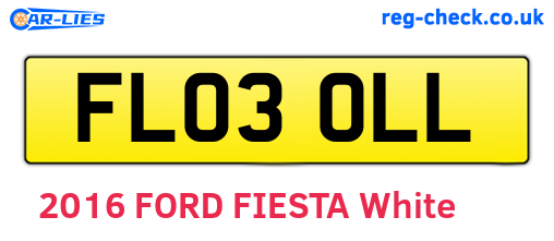 FL03OLL are the vehicle registration plates.