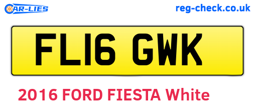FL16GWK are the vehicle registration plates.