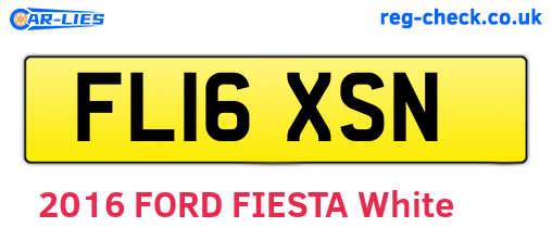 FL16XSN are the vehicle registration plates.