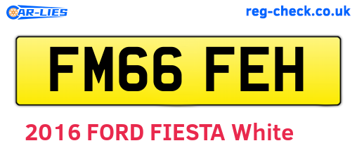 FM66FEH are the vehicle registration plates.