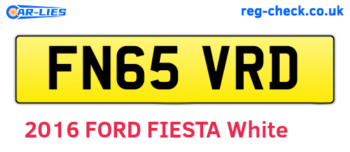 FN65VRD are the vehicle registration plates.