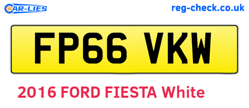 FP66VKW are the vehicle registration plates.