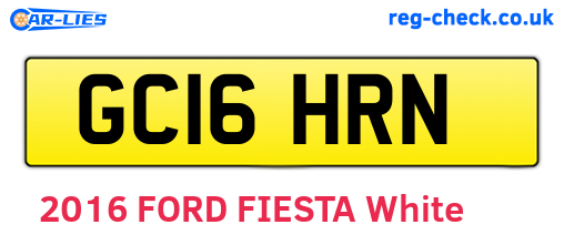 GC16HRN are the vehicle registration plates.