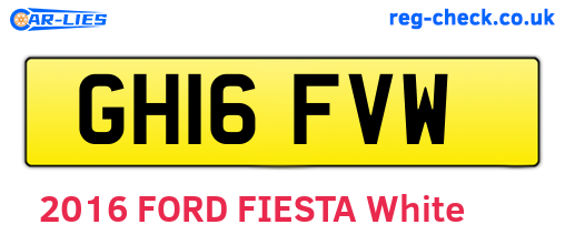 GH16FVW are the vehicle registration plates.