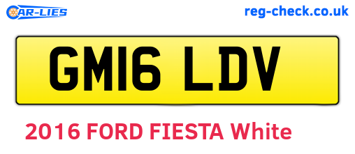 GM16LDV are the vehicle registration plates.