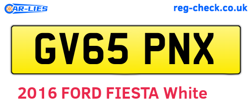 GV65PNX are the vehicle registration plates.