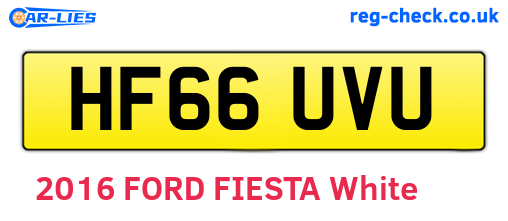 HF66UVU are the vehicle registration plates.
