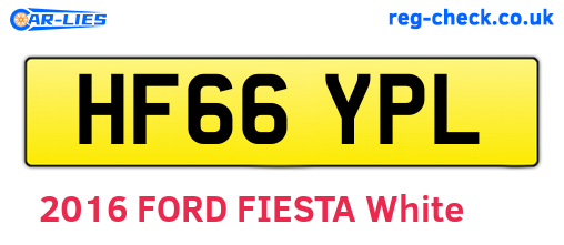 HF66YPL are the vehicle registration plates.