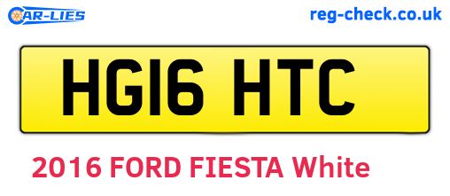 HG16HTC are the vehicle registration plates.