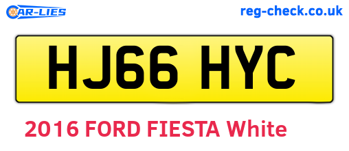 HJ66HYC are the vehicle registration plates.