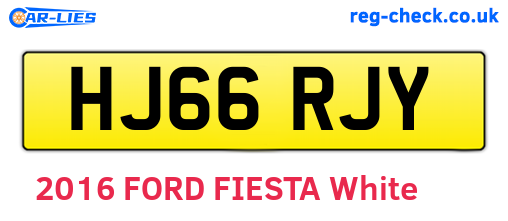HJ66RJY are the vehicle registration plates.