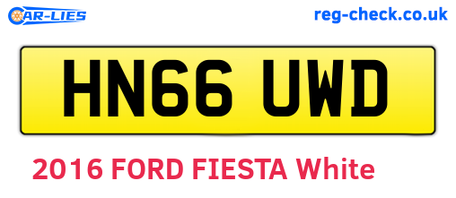 HN66UWD are the vehicle registration plates.