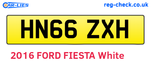 HN66ZXH are the vehicle registration plates.