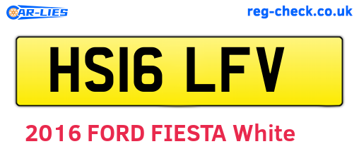 HS16LFV are the vehicle registration plates.