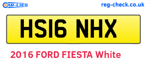 HS16NHX are the vehicle registration plates.