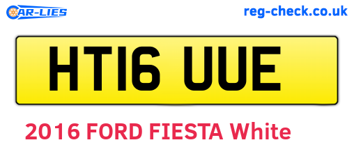 HT16UUE are the vehicle registration plates.