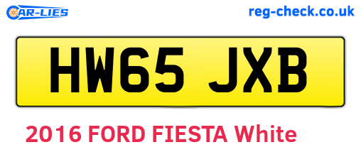 HW65JXB are the vehicle registration plates.
