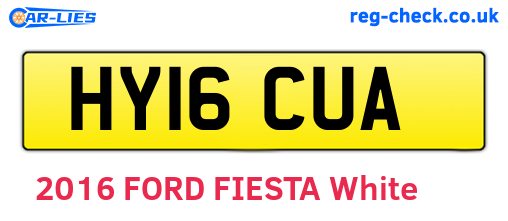 HY16CUA are the vehicle registration plates.