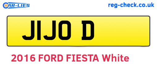 J1JOD are the vehicle registration plates.