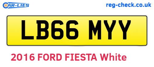 LB66MYY are the vehicle registration plates.
