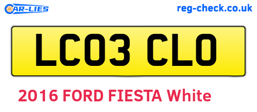 LC03CLO are the vehicle registration plates.
