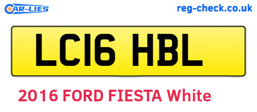 LC16HBL are the vehicle registration plates.