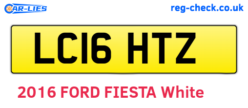 LC16HTZ are the vehicle registration plates.