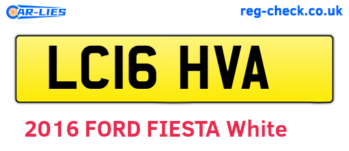 LC16HVA are the vehicle registration plates.