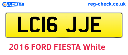 LC16JJE are the vehicle registration plates.