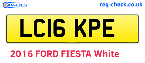 LC16KPE are the vehicle registration plates.