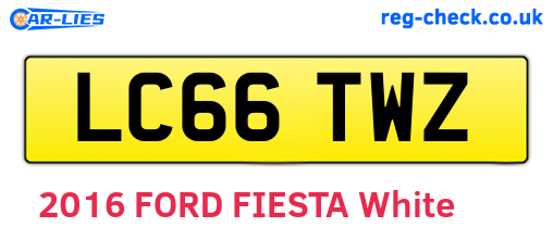 LC66TWZ are the vehicle registration plates.