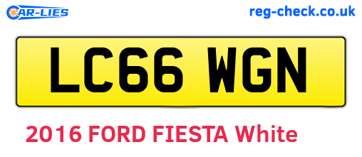 LC66WGN are the vehicle registration plates.