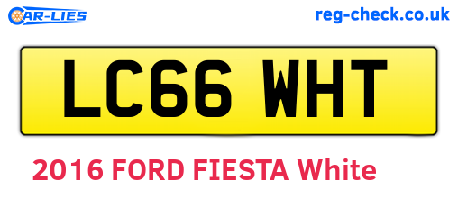 LC66WHT are the vehicle registration plates.