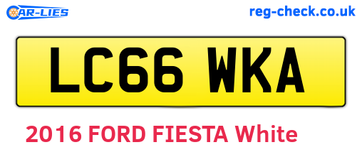 LC66WKA are the vehicle registration plates.