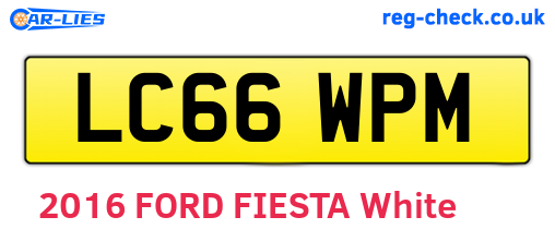 LC66WPM are the vehicle registration plates.