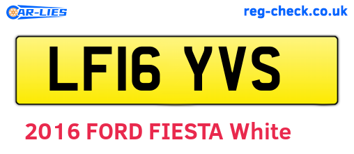 LF16YVS are the vehicle registration plates.