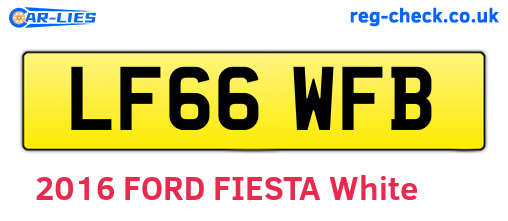 LF66WFB are the vehicle registration plates.
