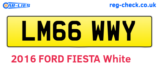 LM66WWY are the vehicle registration plates.