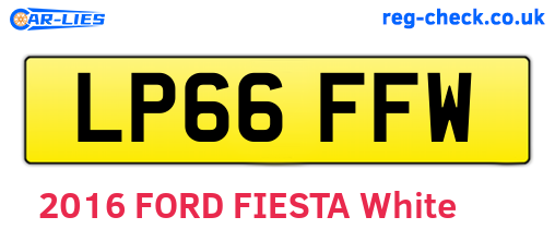 LP66FFW are the vehicle registration plates.