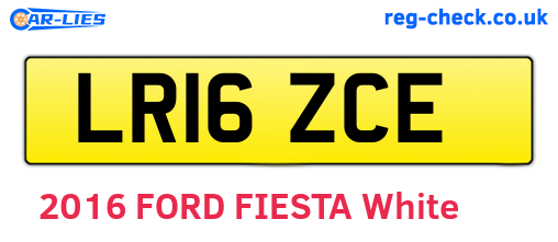LR16ZCE are the vehicle registration plates.