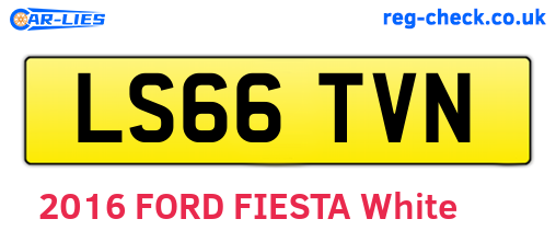 LS66TVN are the vehicle registration plates.