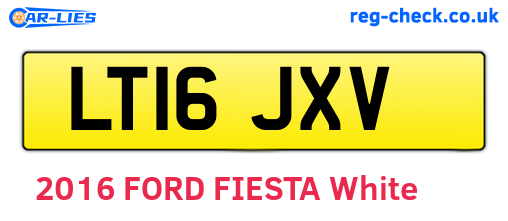 LT16JXV are the vehicle registration plates.
