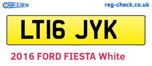 LT16JYK are the vehicle registration plates.