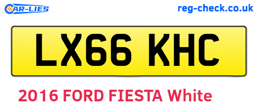 LX66KHC are the vehicle registration plates.