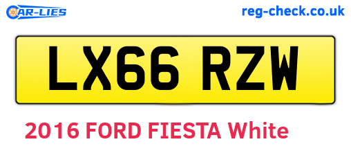 LX66RZW are the vehicle registration plates.