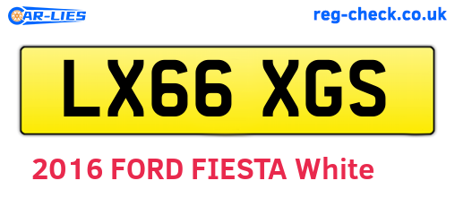 LX66XGS are the vehicle registration plates.