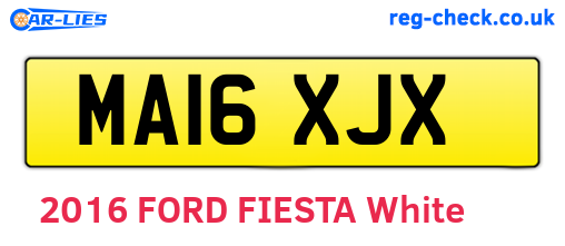 MA16XJX are the vehicle registration plates.